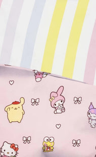 Hello Kitty & Mix Characters Reversible Pastel Double Duvet Cover Set