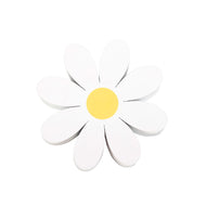 Kawaii Daisy Shaped Wooden Coasters – Set of Four