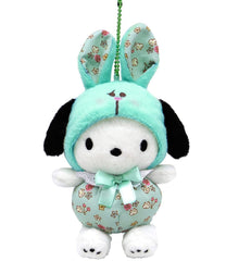 Pochacco Puppy Plush Mascot 'Flower Bunny' with Hanging Chain