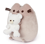 Pusheen Plush Holding Kai Bear