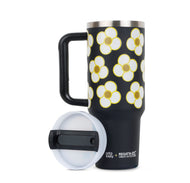 Orla Kiely Spinning Flowers Large Travel Cup Bottle - 1.2 Litres Hot Or Cold Drinks