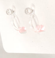 Pink Superman Super Girl - Clip-on Earrings