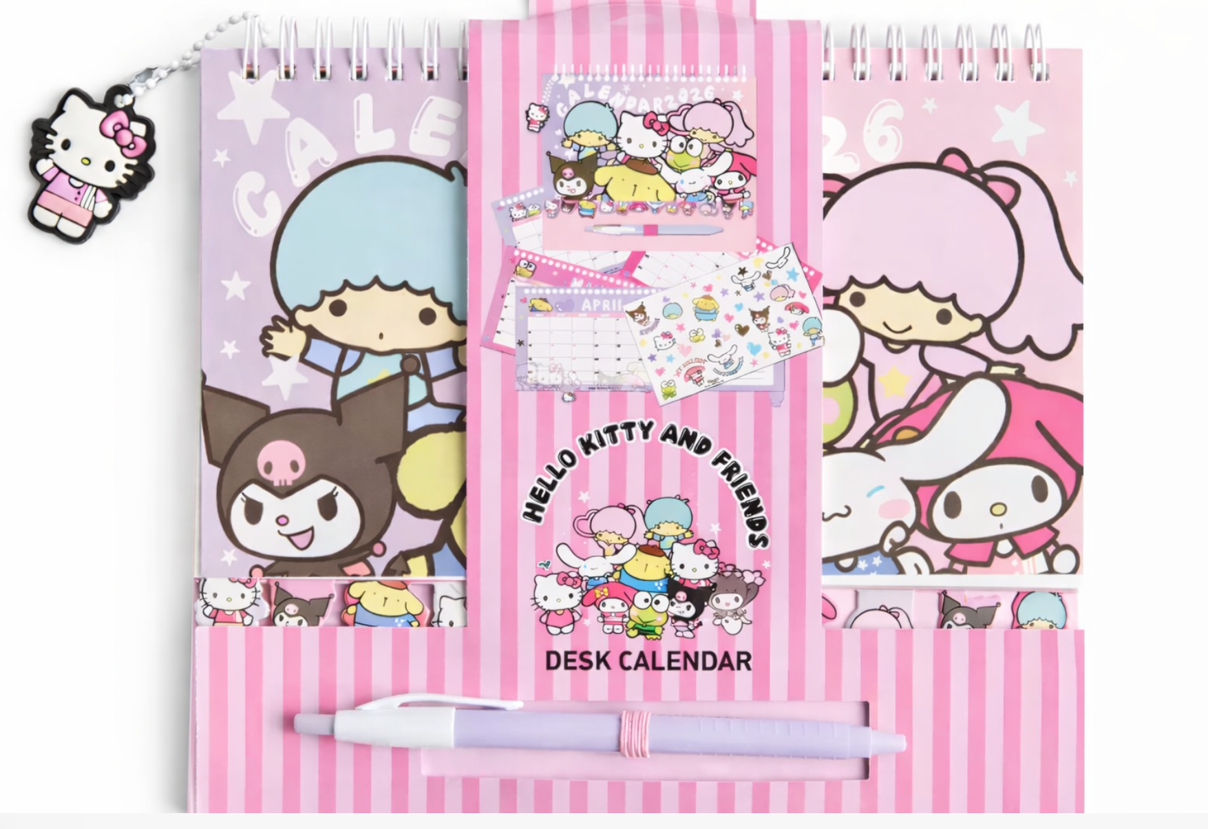 Hello Kitty & Friends Desk Calendar 2026 with Accessories
