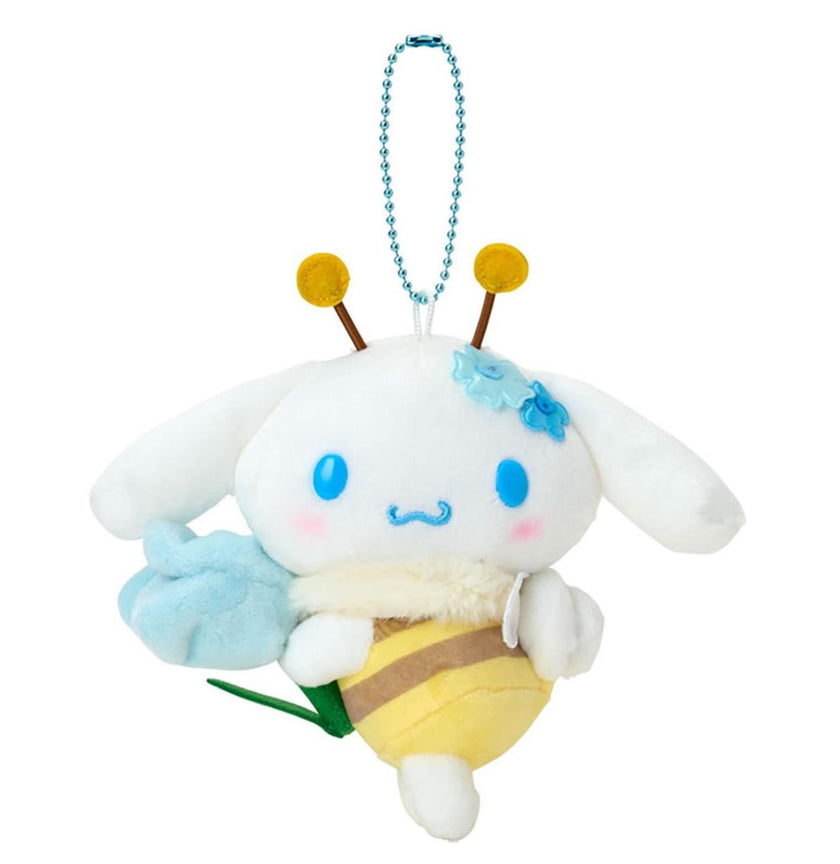 Cinnamoroll Bee Mascot Plush Keychain Sanrio Flower Loving Bee