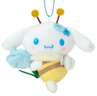 Cinnamoroll Bee Mascot Plush Keychain Sanrio Flower Loving Bee