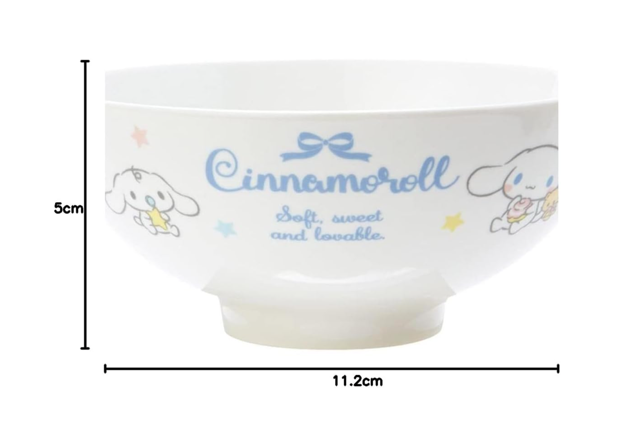 cinnamoroll ceramic bowl showing measurements