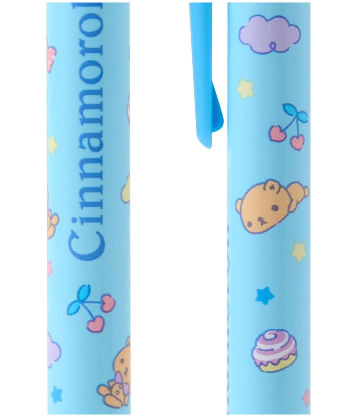 cinnamoroll ballpoint pen with 3d topper showing pattern on barrel of pen