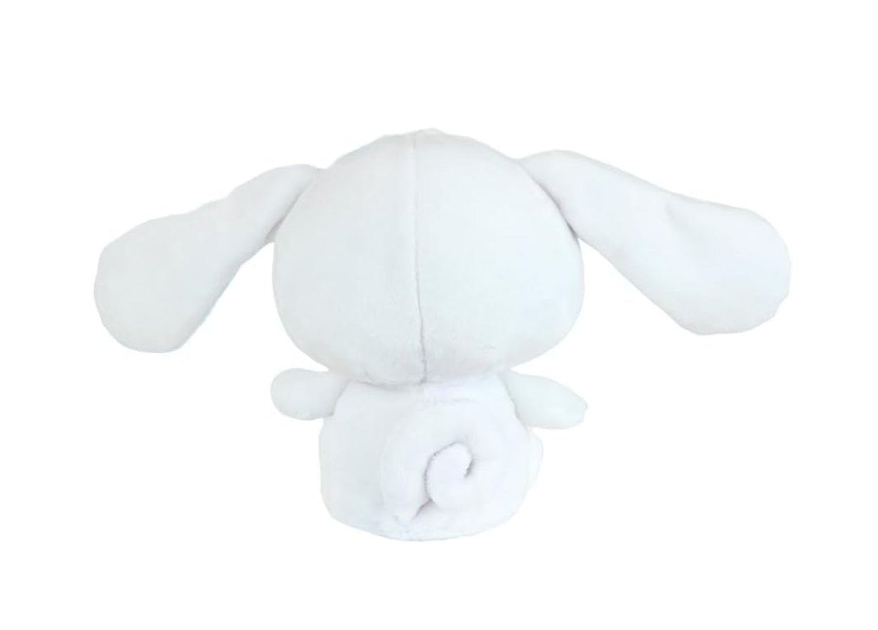 Cinnamoroll white sitting plush toy with long floppy ears back view