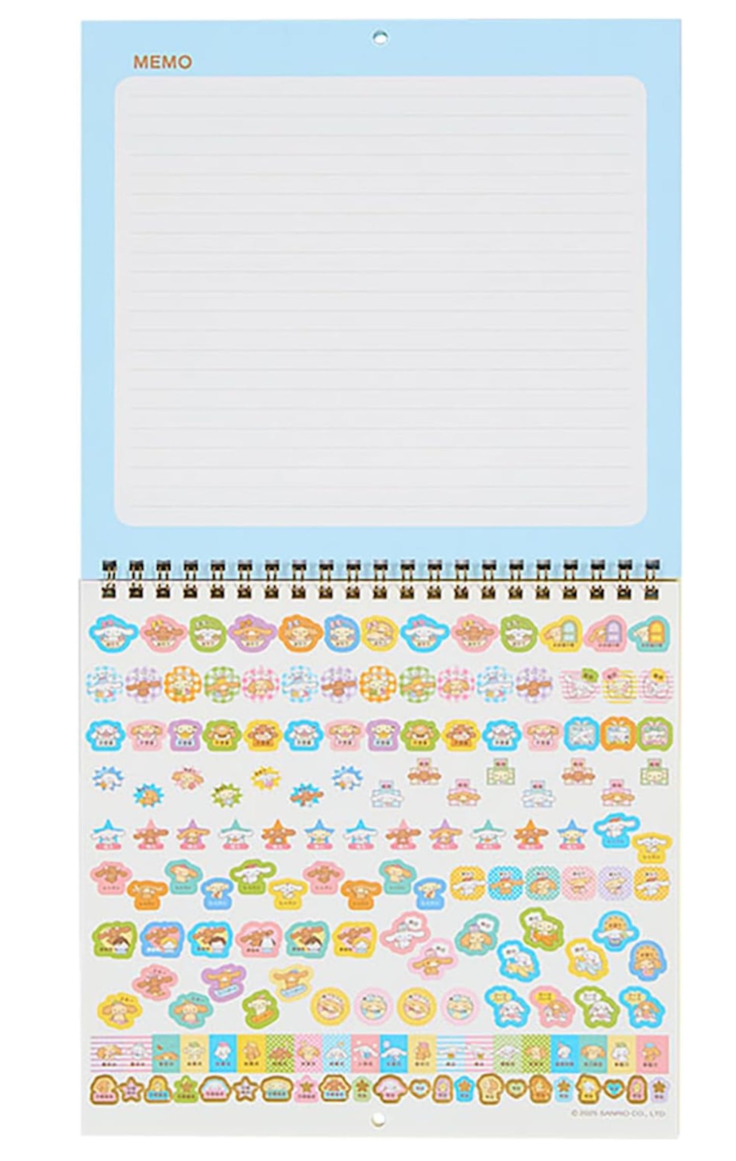 Cinnamoroll 2026 calender with stickers