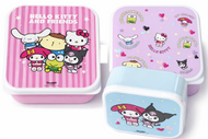 Hello Kitty Cinnamoroll and Friends 3 Piece Food Container Set