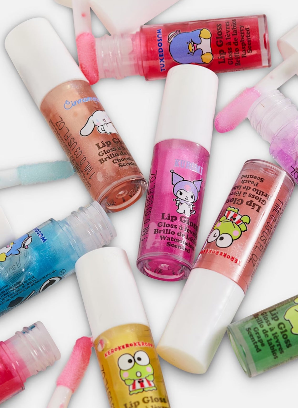 Hello Kitty and Friends Mini Lip Gloss Set 12 Pack Vegan