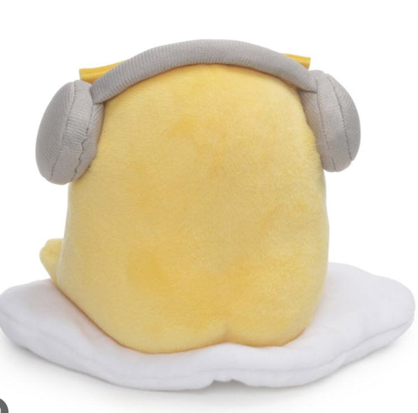 Gudetama (Lazy Egg) Sitting Soft Plush - Headphones Design