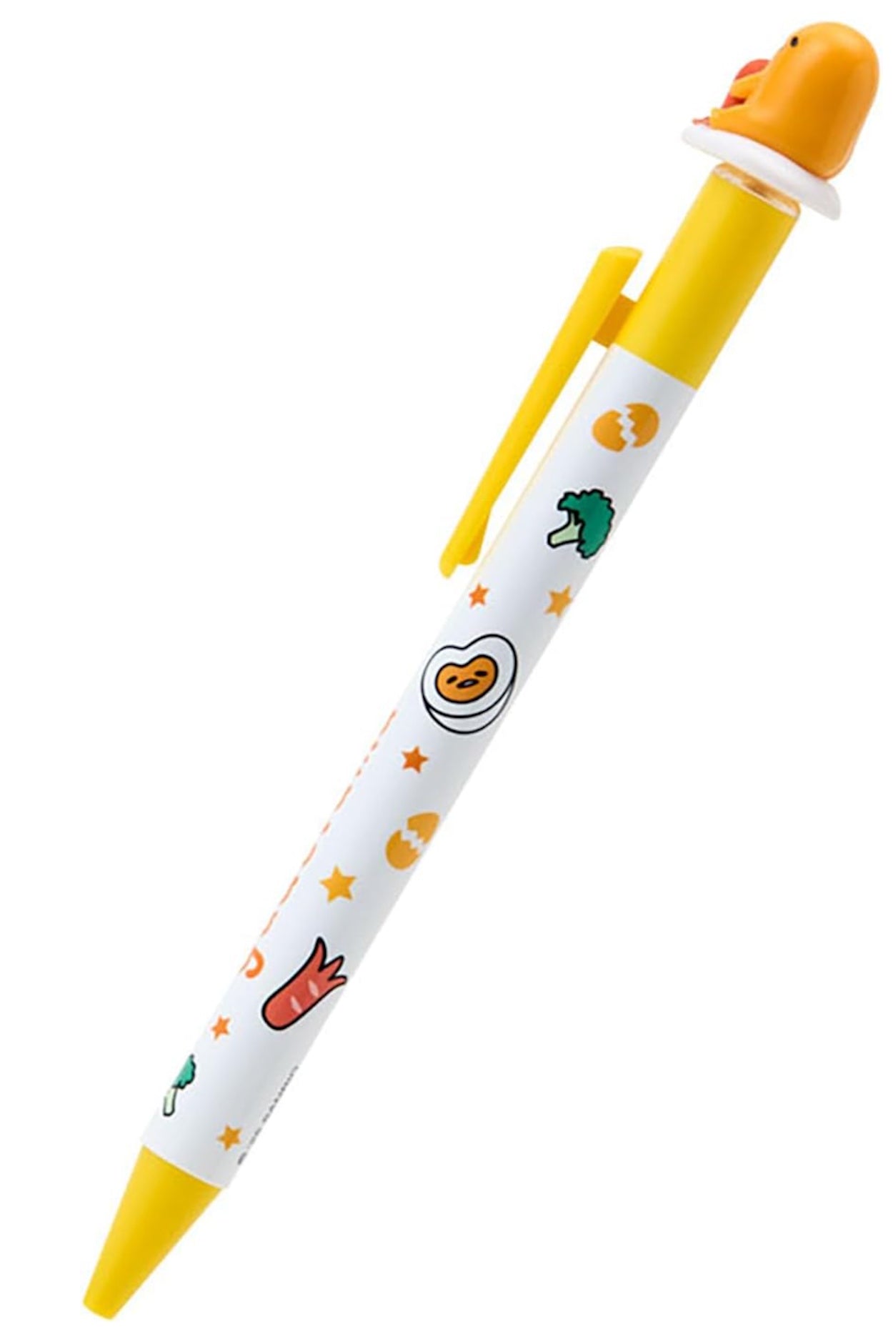 gudetama ballpoint pen with 3d topper back view