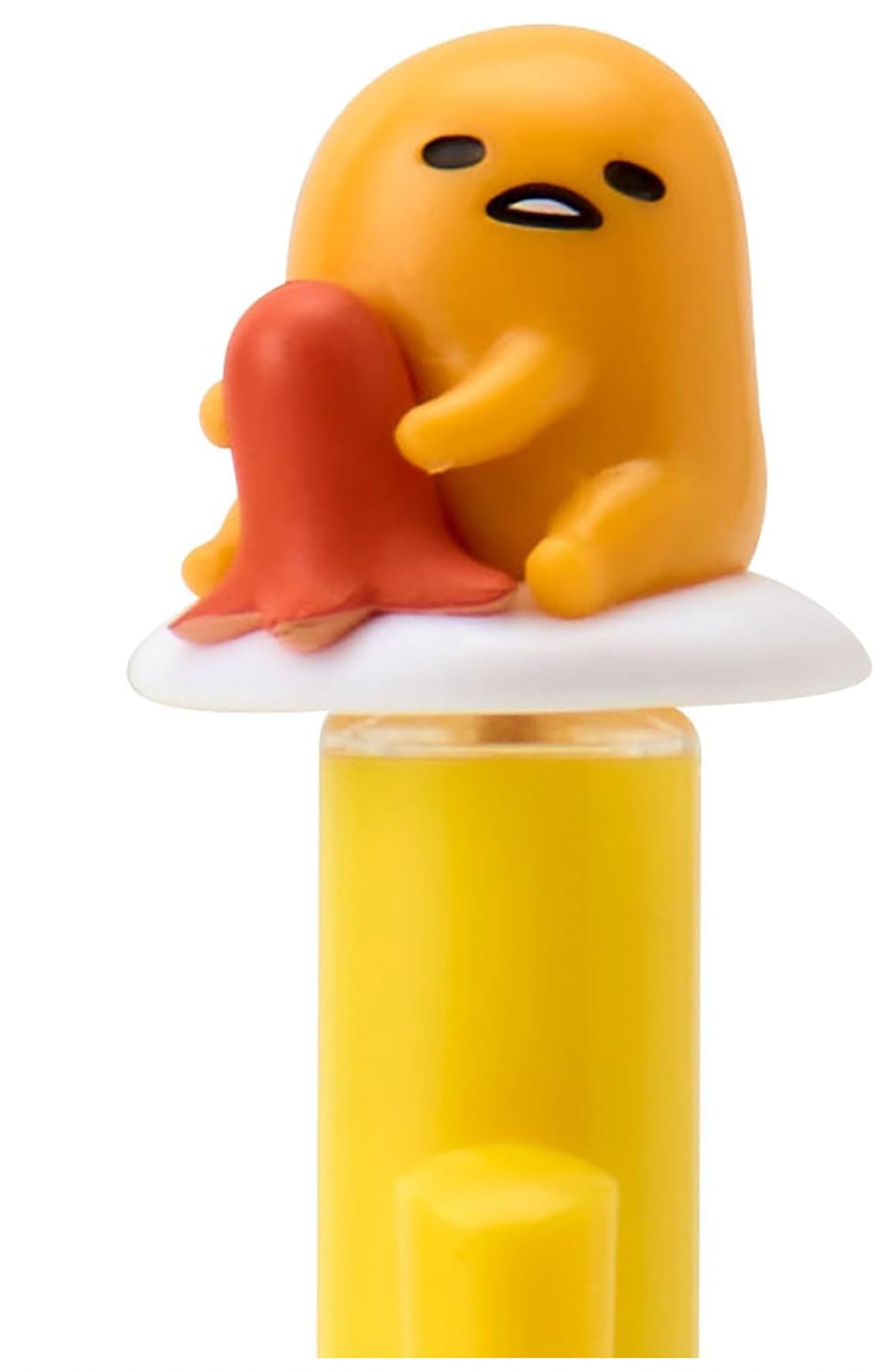 gudetama ballpoint pen with 3d topper close up