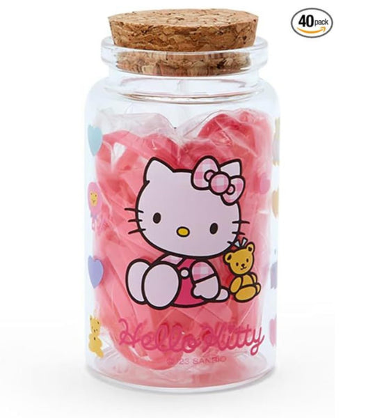 Sanrio Hairbands in a Decorated Glass Jar - Hello Kitty