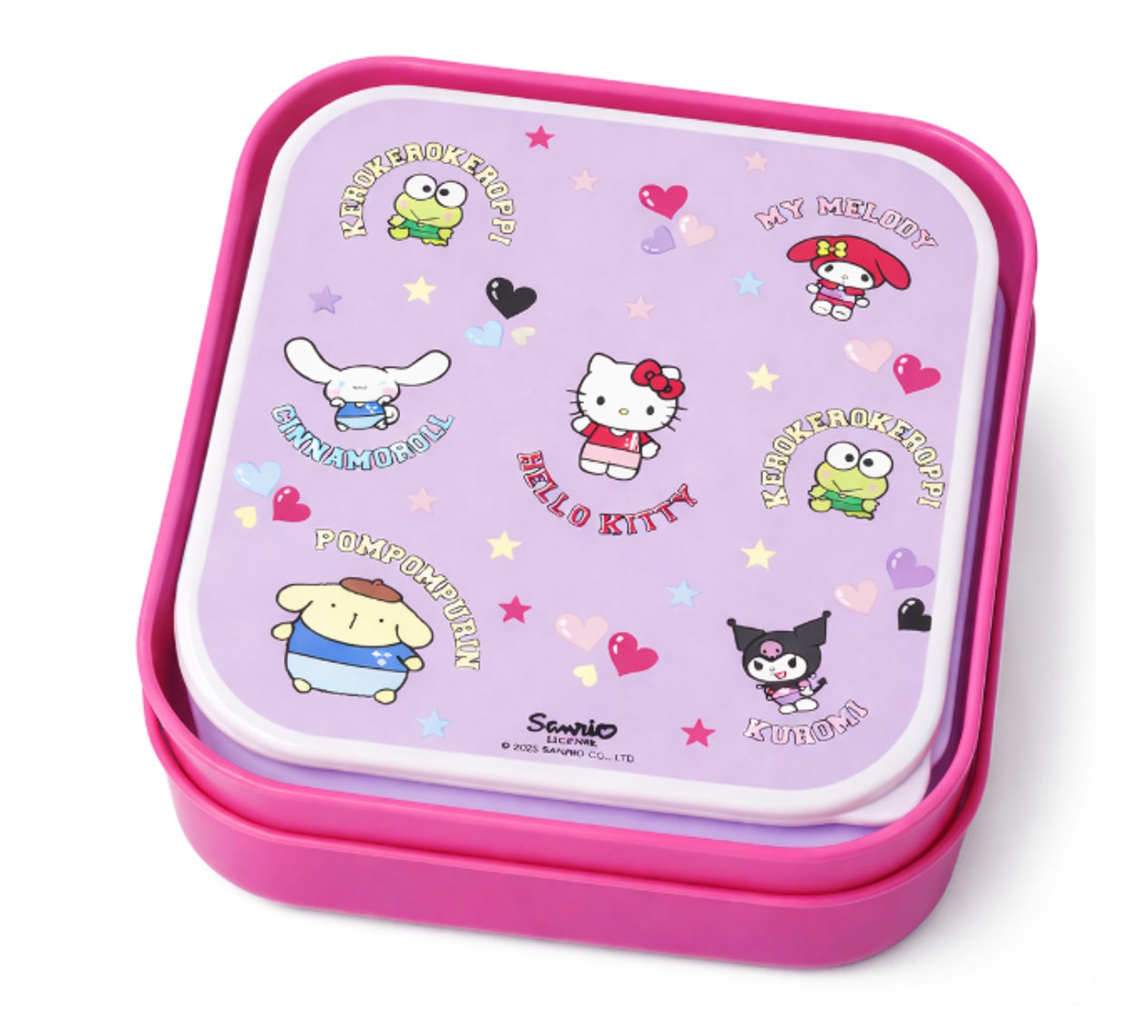 Hello Kitty Cinnamoroll and Friends 3 Piece Food Container Set