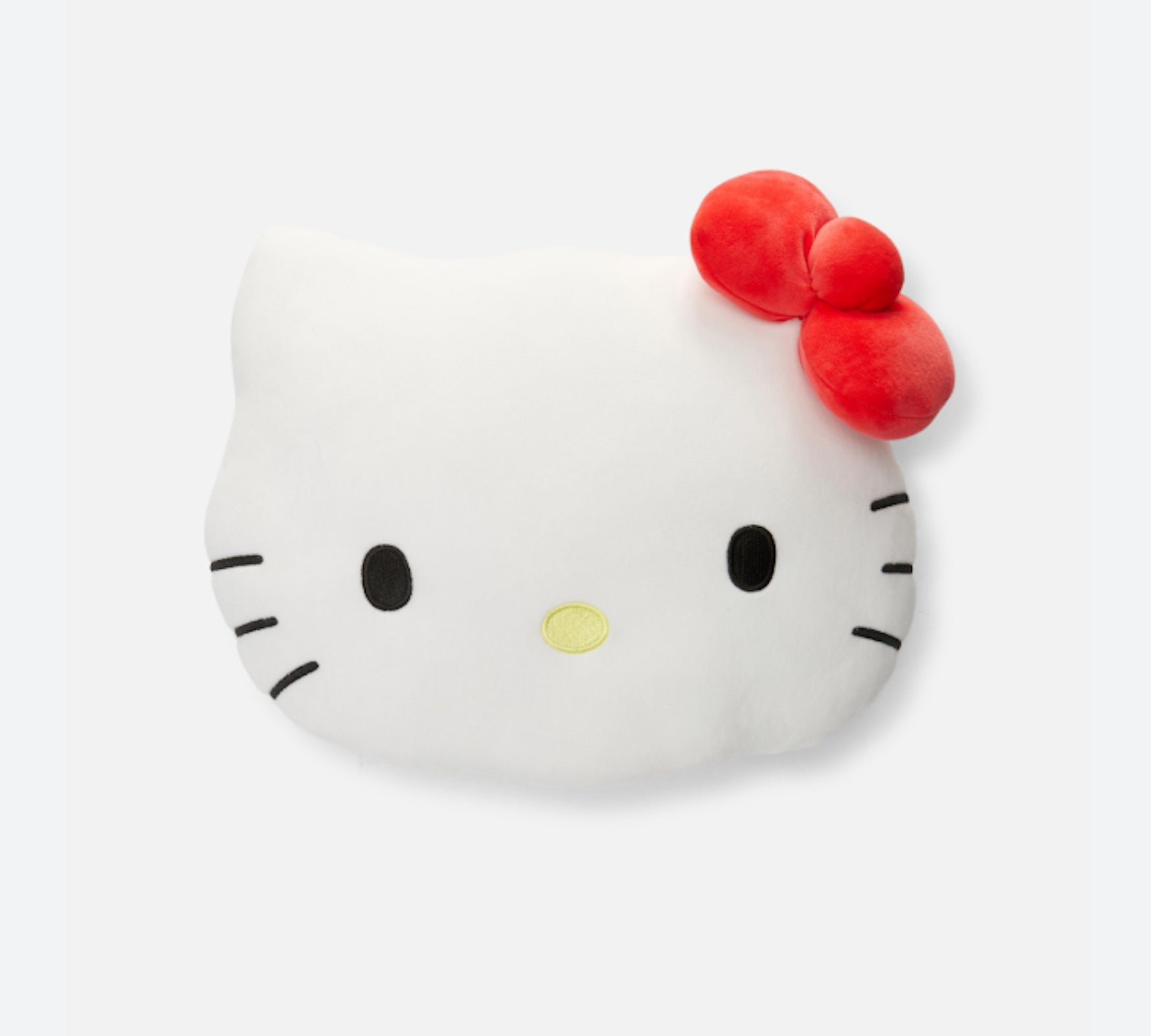 Hello Kitty Fluffy Face Cushion  Red Bow