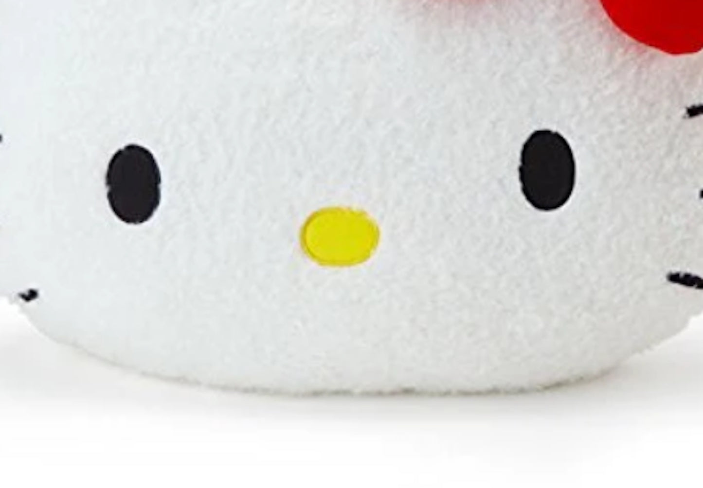 Hello Kitty Fluffy Face Cushion  Red Bow