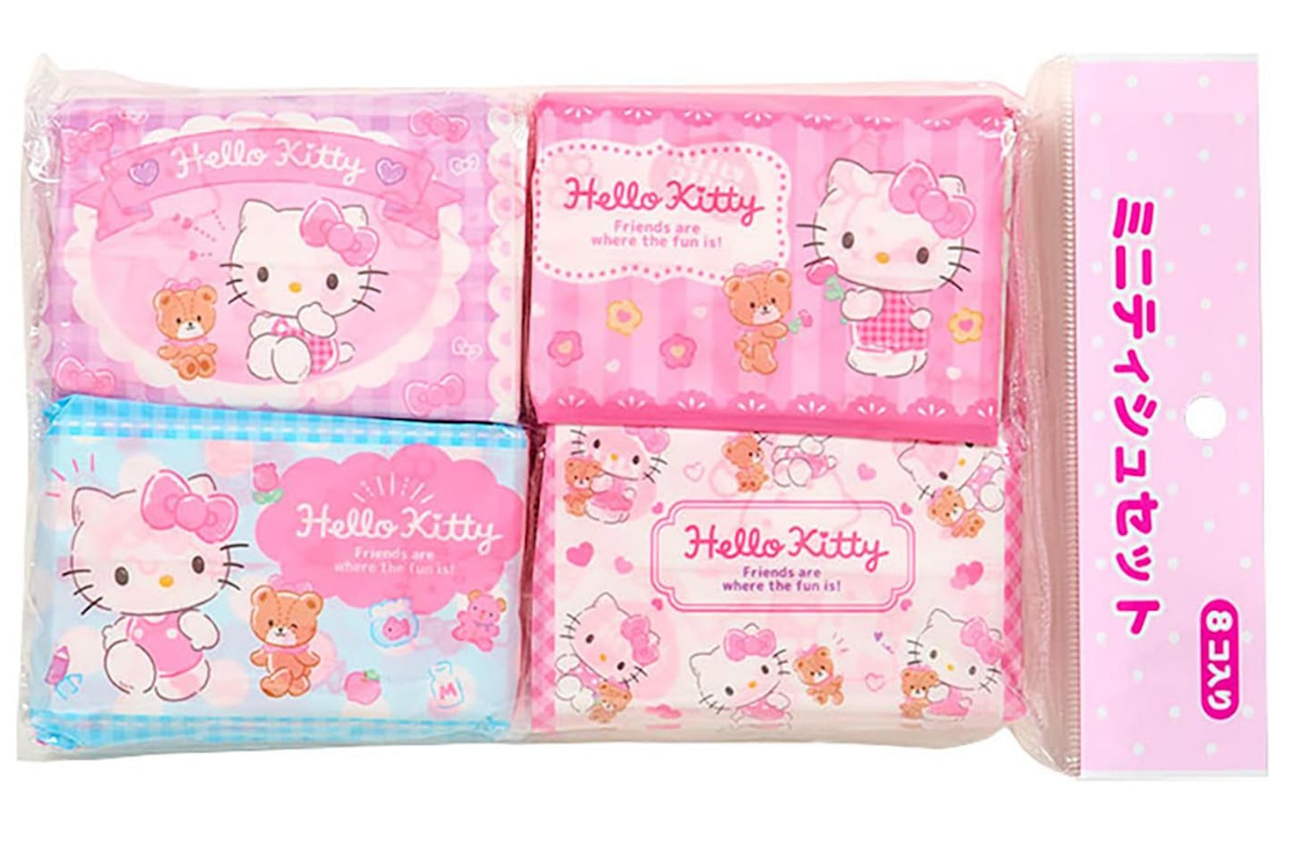Sanrio Hello Kitty mini tissues 8 packet set pocket size