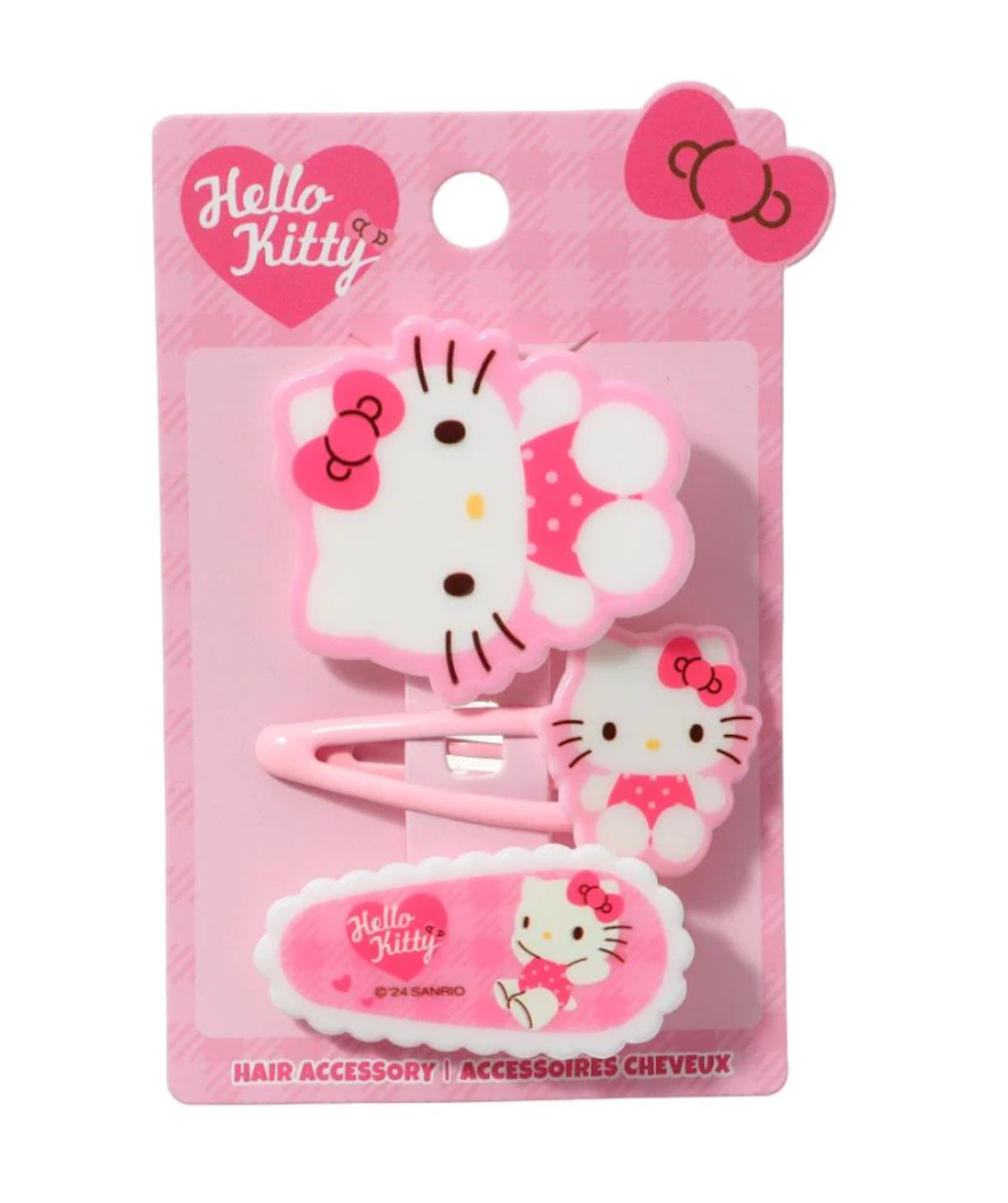 Hello Kitty Pink Hair Accessory Clip Set