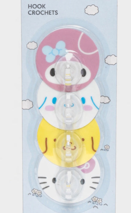 hello kitty self adhesive wall hooks in packaging