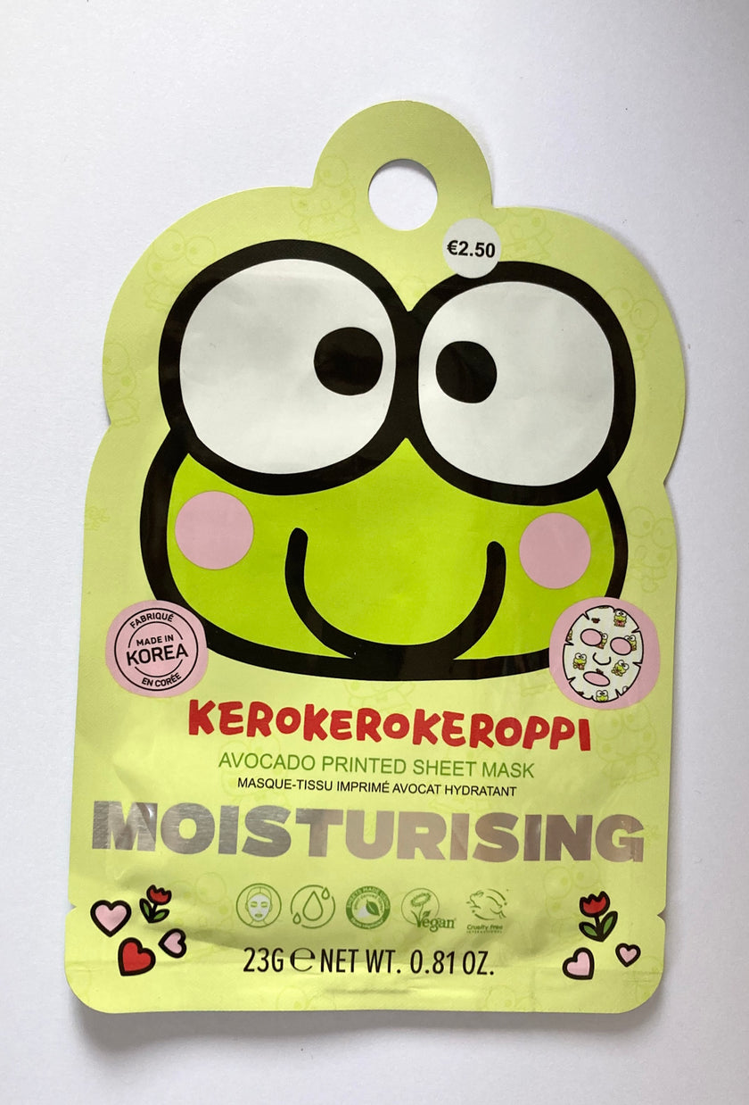 Kerokerokeroppi Avocado Printed Facial Sheet Mask