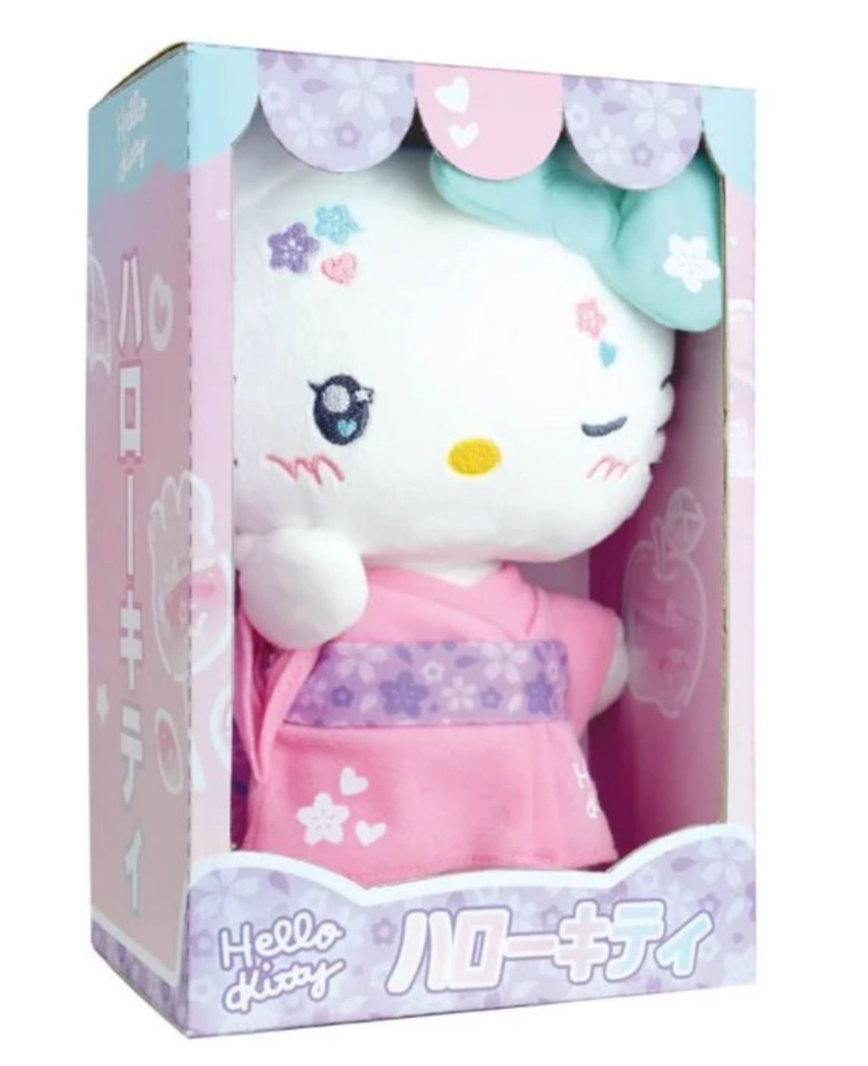 Hello Kitty Pink Kimono Boxed Plush 22cm