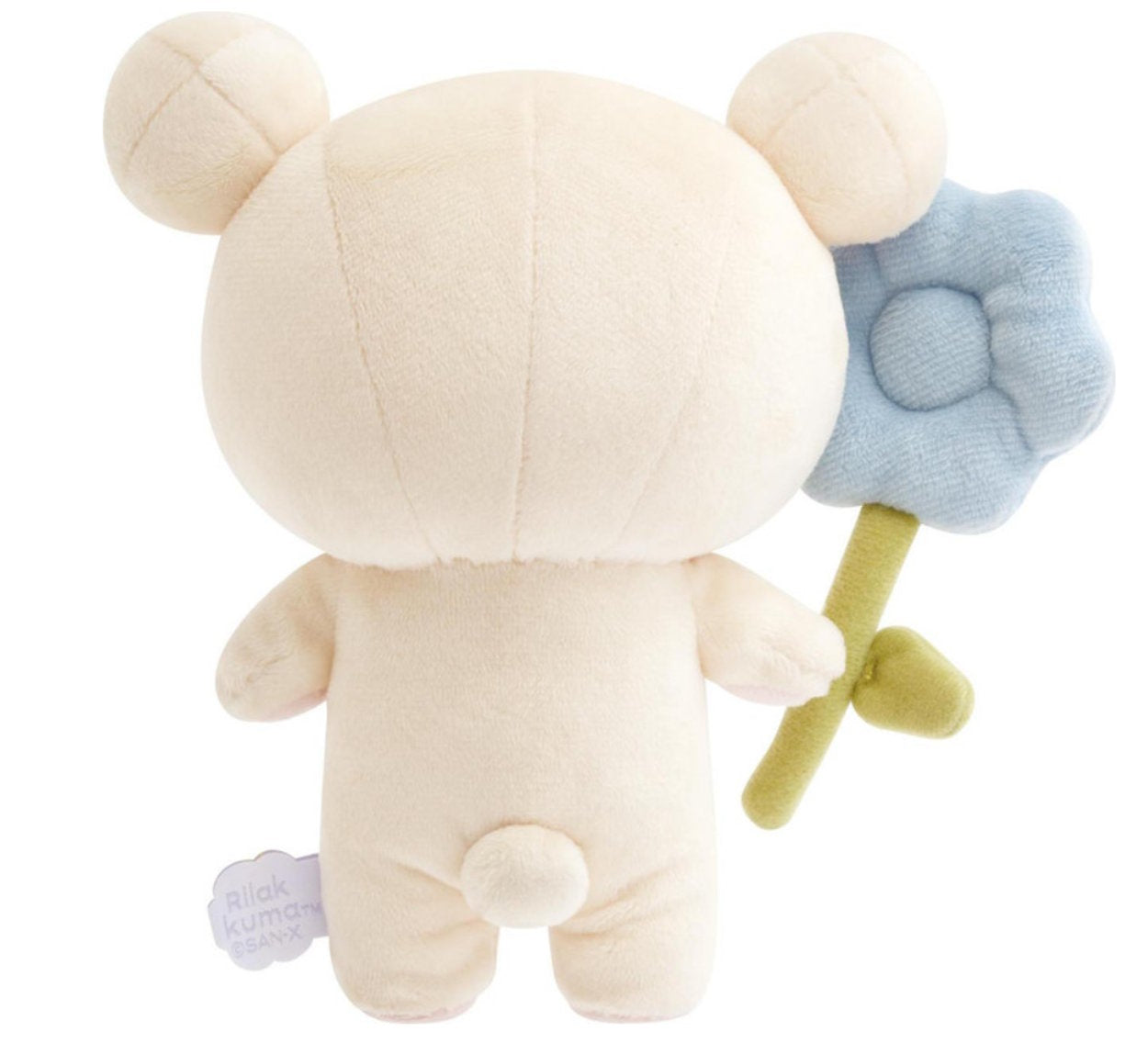 San-X Korilakkuma Flower Plush with floral accessories back view