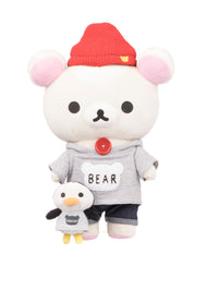 Large Korilakkuma San-X Original  Plush - Hoody & Red Beanie
