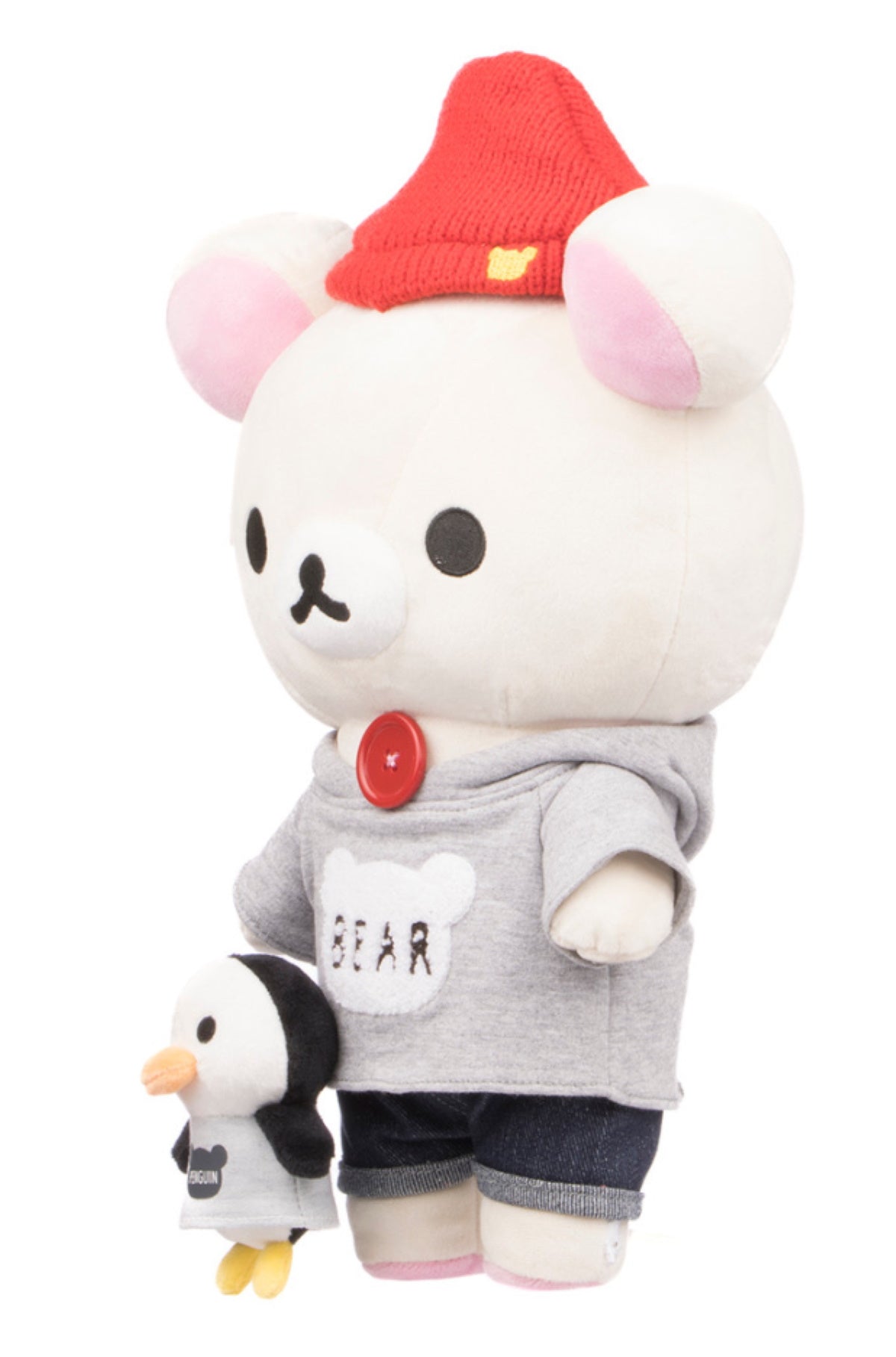 Large Korilakkuma San-X Original  Plush - Hoody & Red Beanie