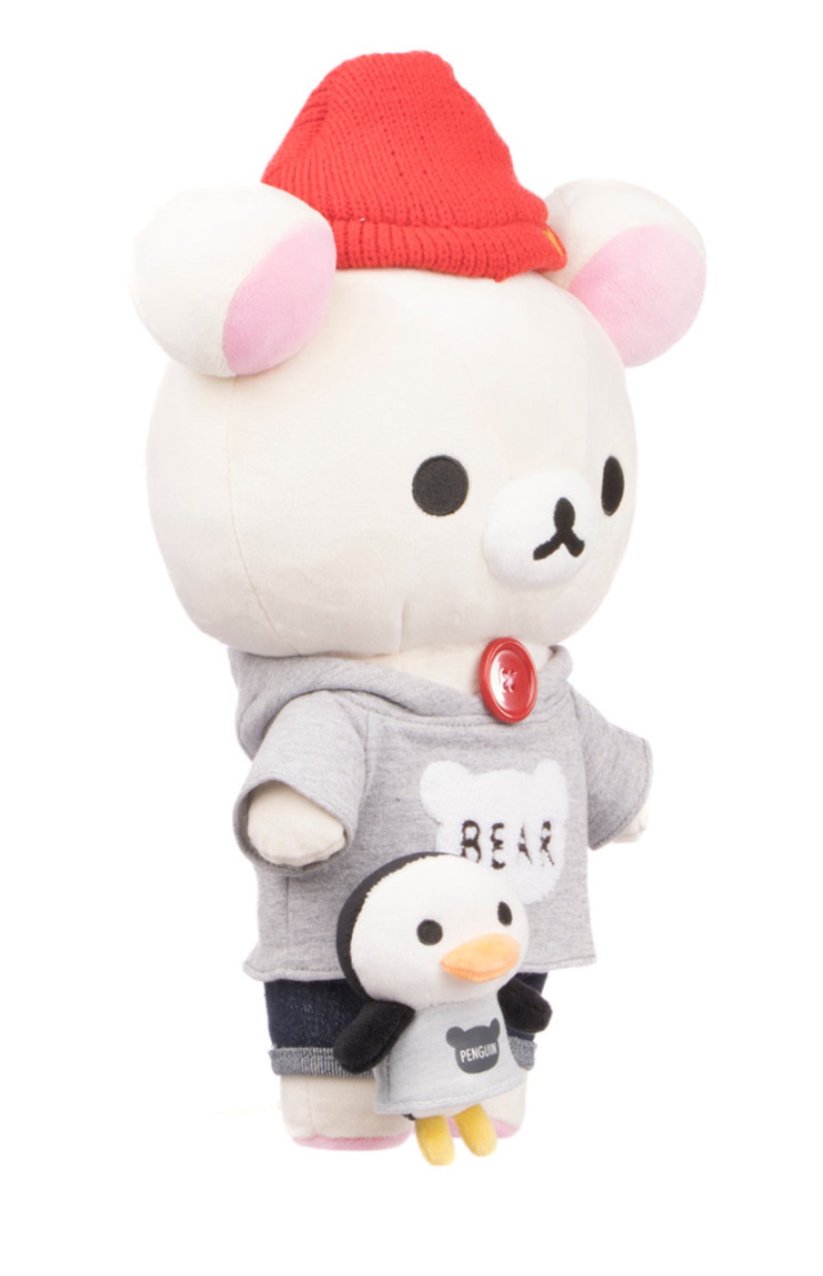 Large Korilakkuma San-X Original  Plush - Hoody & Red Beanie