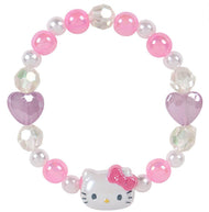 Hello Kitty Beaded Bracelet Sanrio Pink Pastel Elastic Bracelet