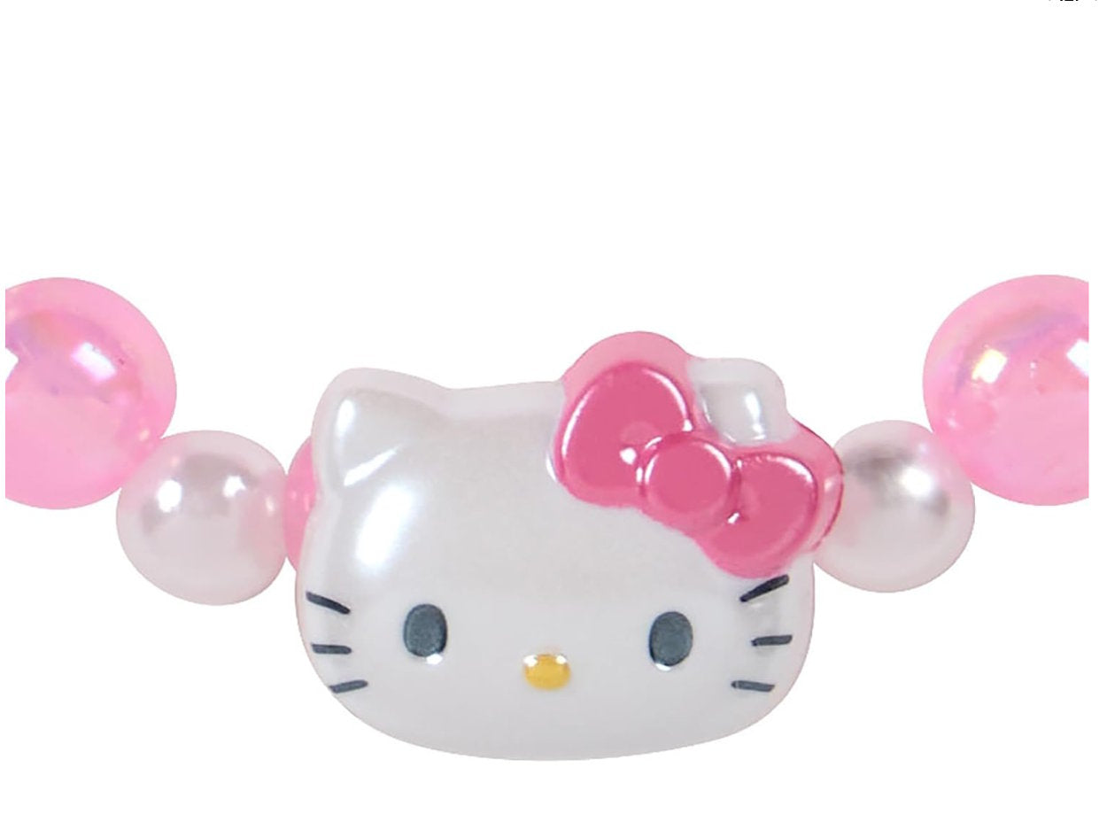 Hello Kitty Beaded Bracelet Sanrio Pink Pastel Elastic Bracelet