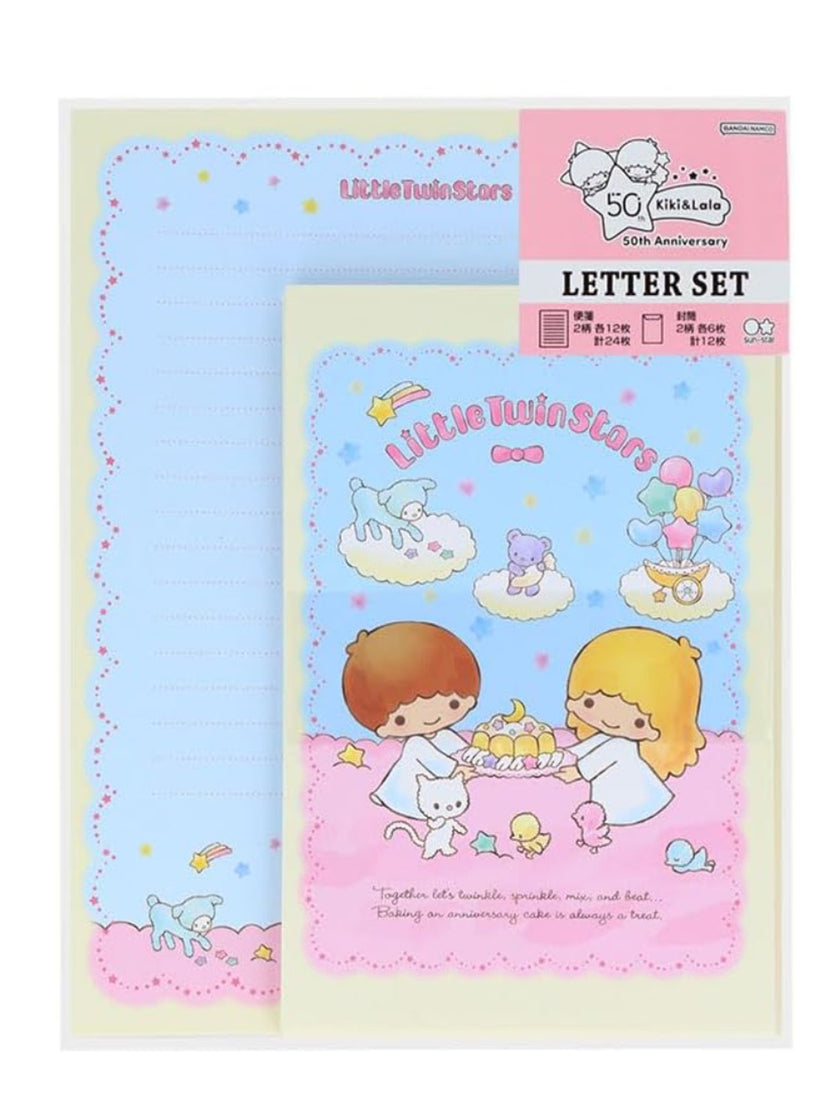 Little Twin Stars Letter Set Sanrio Kiki Lala Writing Paper Envelope Set
