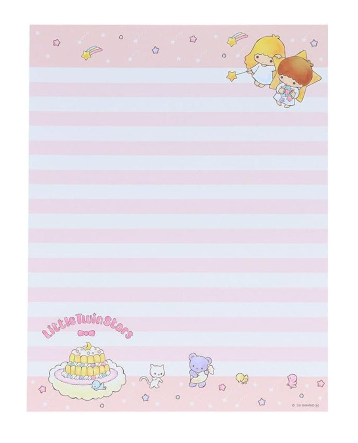 Little Twin Stars Letter Set Sanrio Kiki Lala Writing Paper Envelope Set