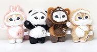 Mofusand Pink Rabbit Costume Cat Plush Keychain 9cm
