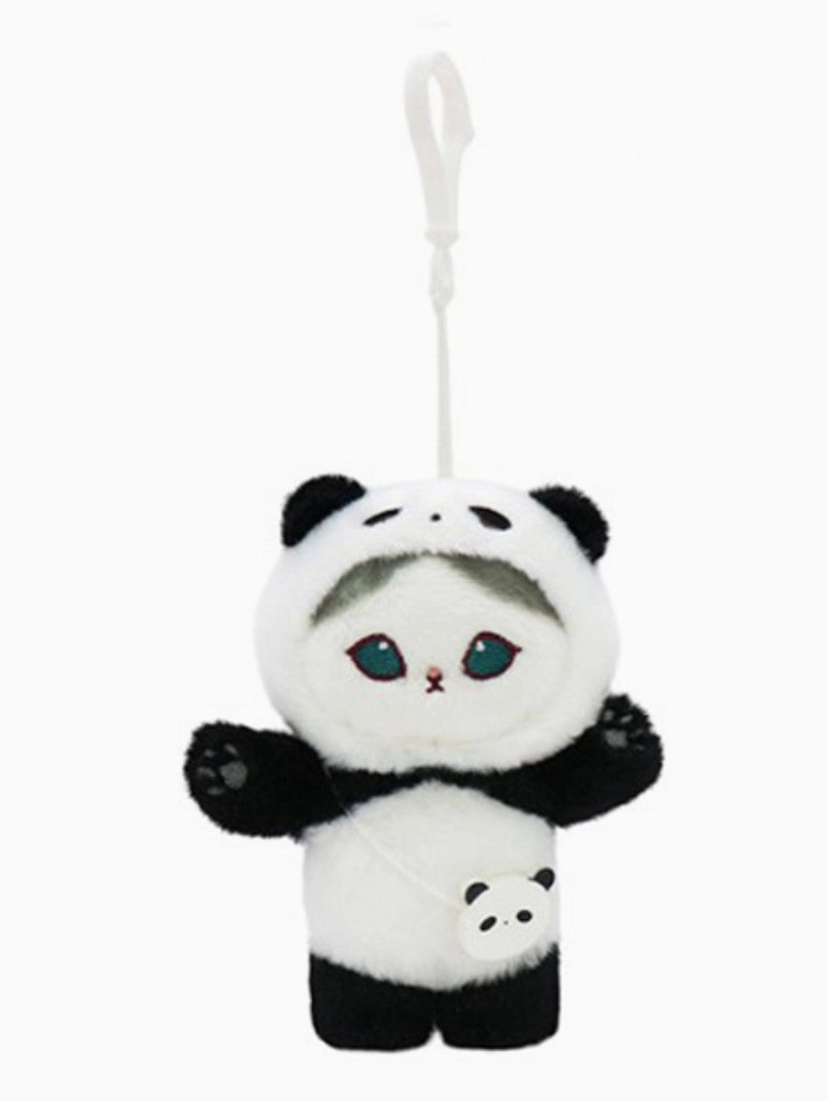 Mofusand Panda Costume Cat Plush Keychain 9cm