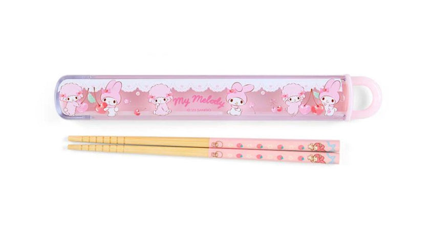 Sanrio My Melody Kids Chopsticks with Case 16.5cm