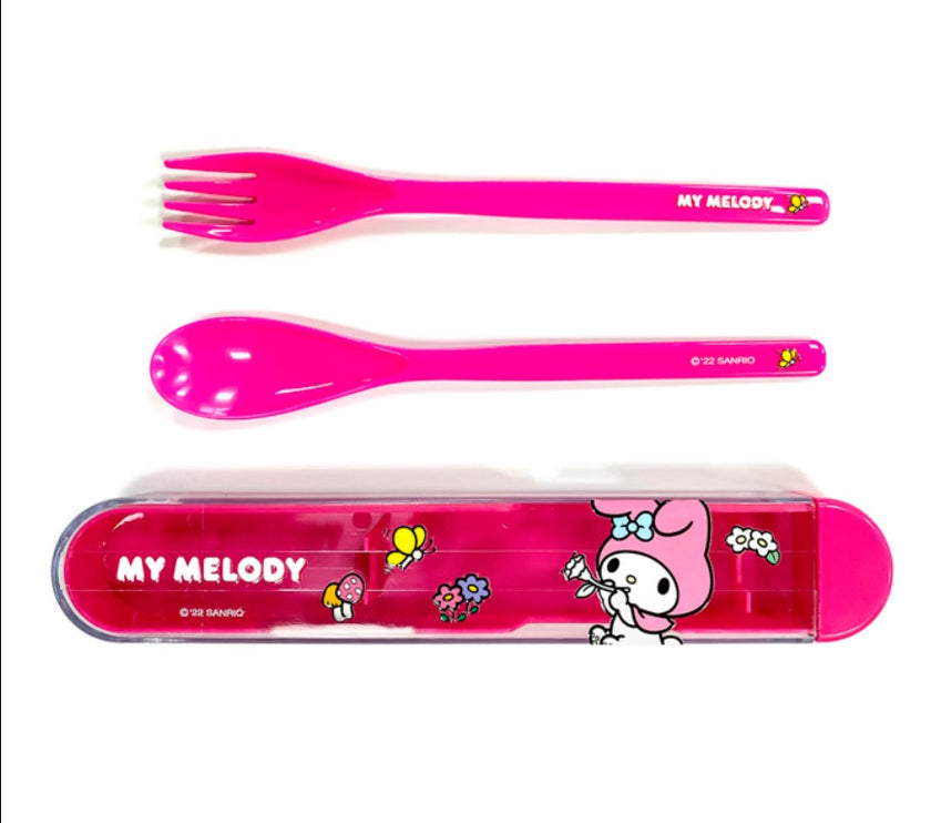 Sanrio My Melody Kids Cutlery Set in Matching Case