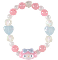 My Melody Beaded Bracelet Sanrio Pink Pastel Elastic Bracelet