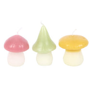 Kawaii Mushroom Candles Set of 3