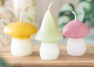 Kawaii Mushroom Candles Set of 3