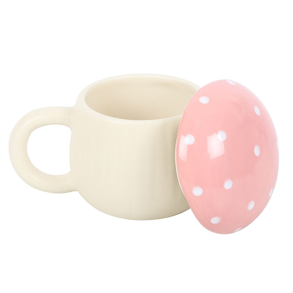 2 x Kawaii Mushroom Lidded Mugs
