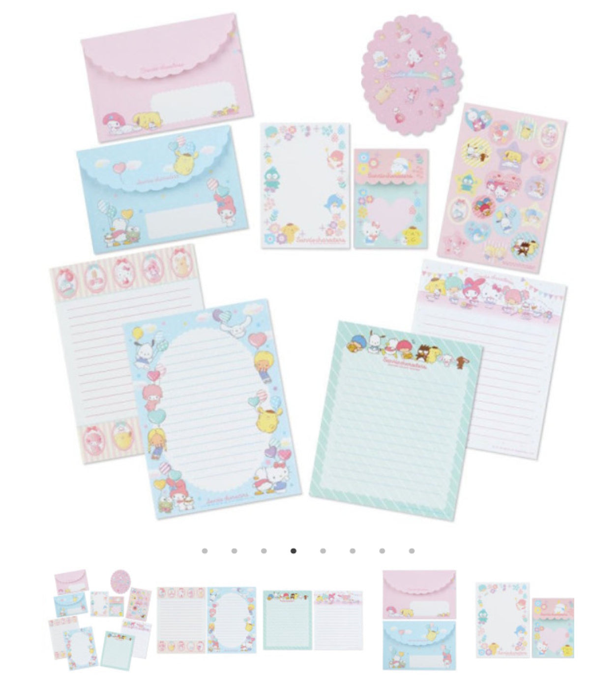 Sanrio Mixed Character Letter Writing Stationery Set
