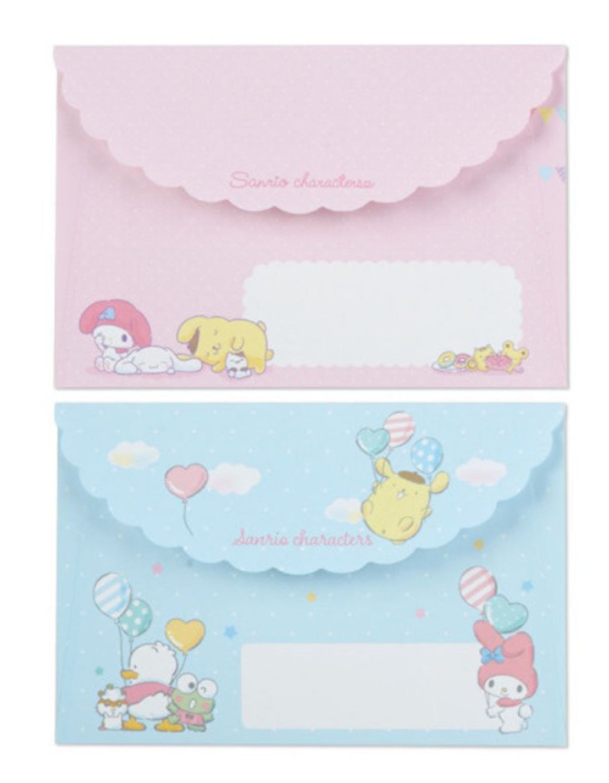 Sanrio Mixed Character pastel envelopes with cute Sanrio character designs