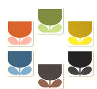 Orla Kiely Set of 6 Coasters – Block Flower Design