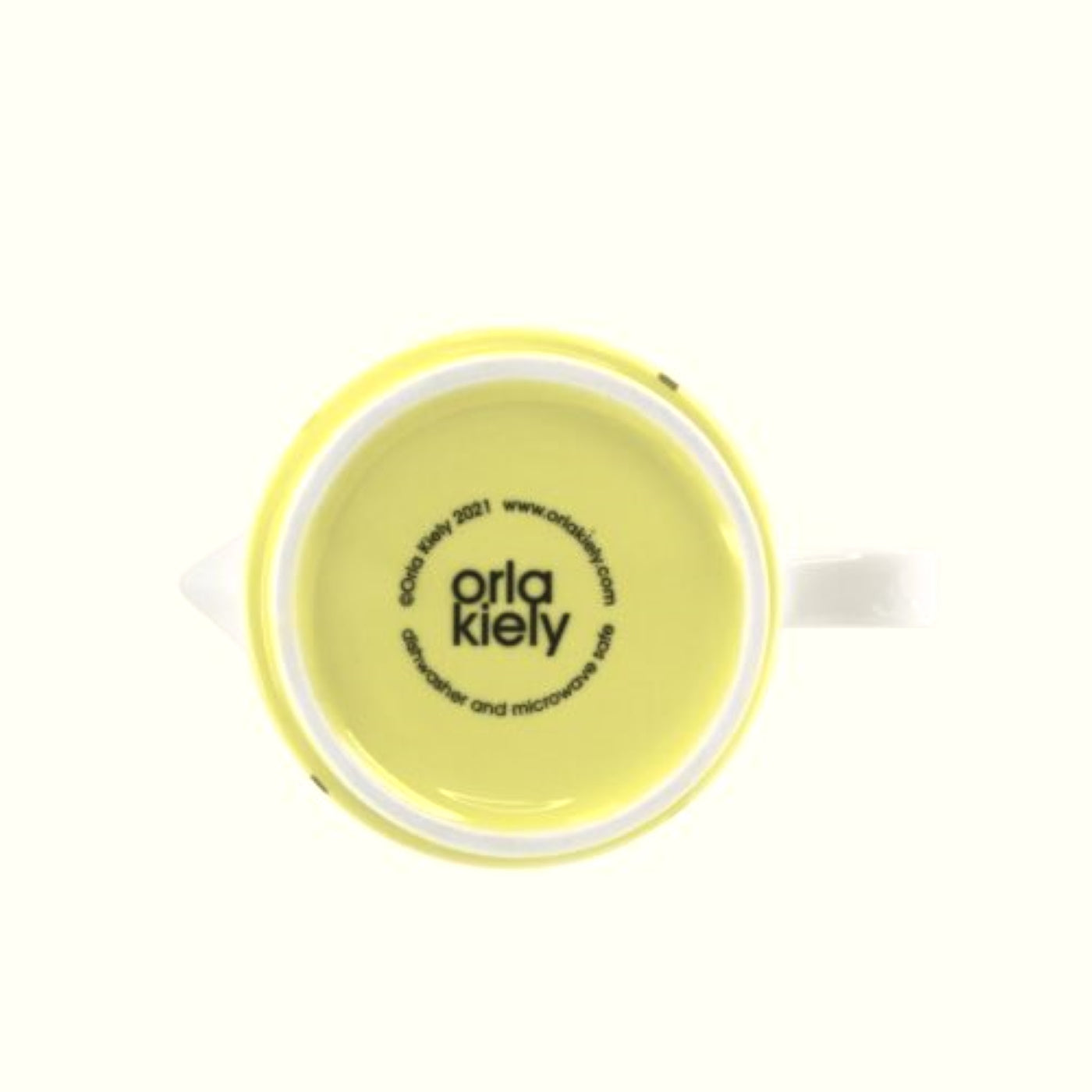 Orla Kiely Ochre Ceramic Milk Jug Bottom Close Up