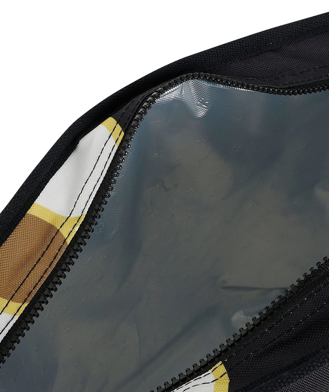 Interior view of Orla Kiely cooler tote bag with foil lining