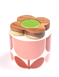 Orla Kiely Ceramic Block Flower Sugar Bowl - Tomato
