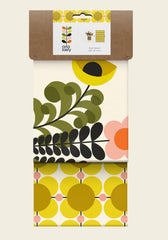 Orla Kiely Retro Design Tea Towels - Vase of Flowers